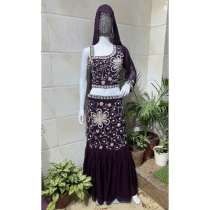 Royal Floral Embroidered Lehenga Choli with Dupatta