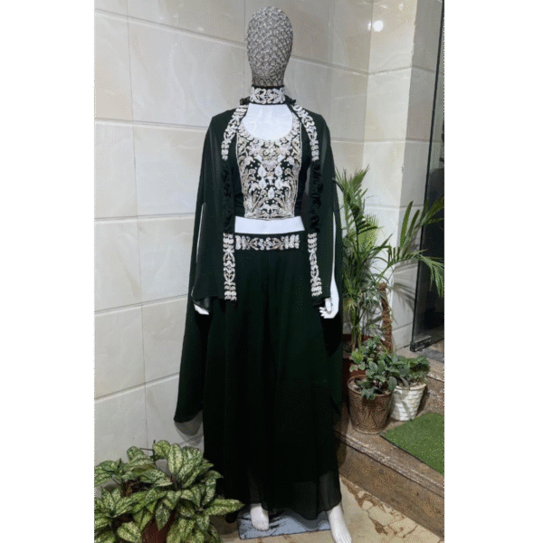 Regal Embroidered Jacket Palazzo Set
