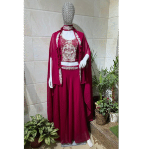 Royal Charm Embroidered Palazzo Jacket Set