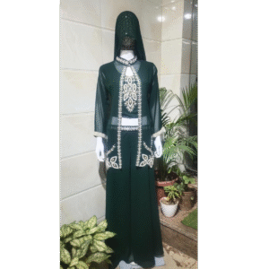 Regal Emerald Embroidered Palazzo Jacket Set