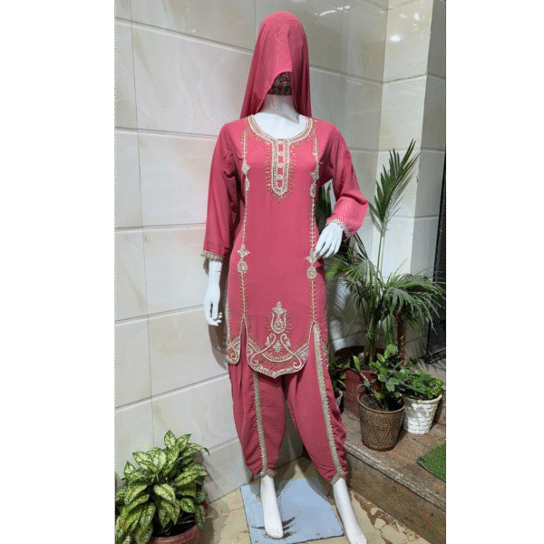 Elegant Embroidered Patiala Suit